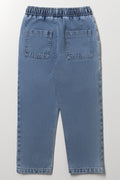 Light Blue Relaxed Pull On Denim Jeans (2)