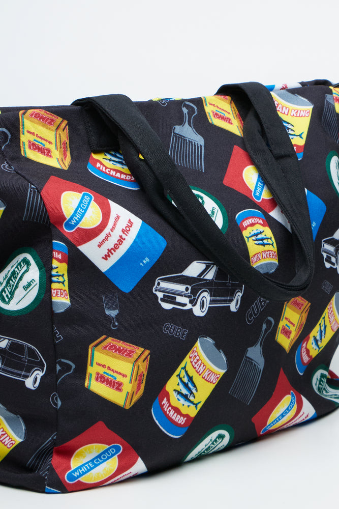 Black Heritage Print Shopper Bag (1)