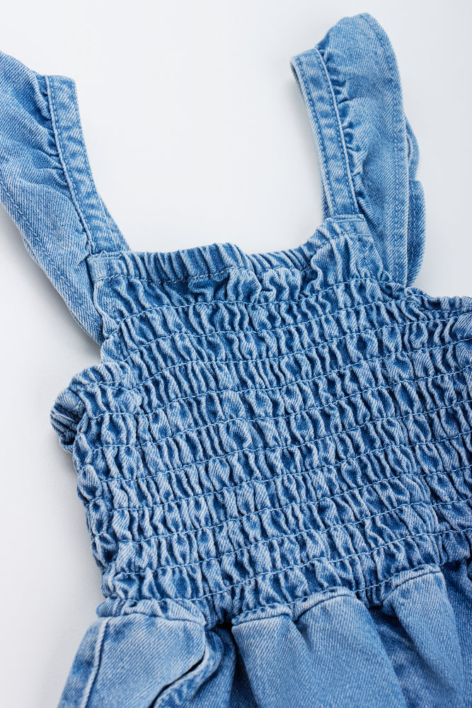 Indigo Embroidered Denim Jumpsuit (1)