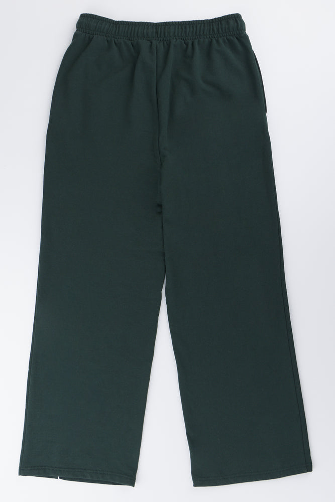 Forest Green Straight Leg Trackpants (2)