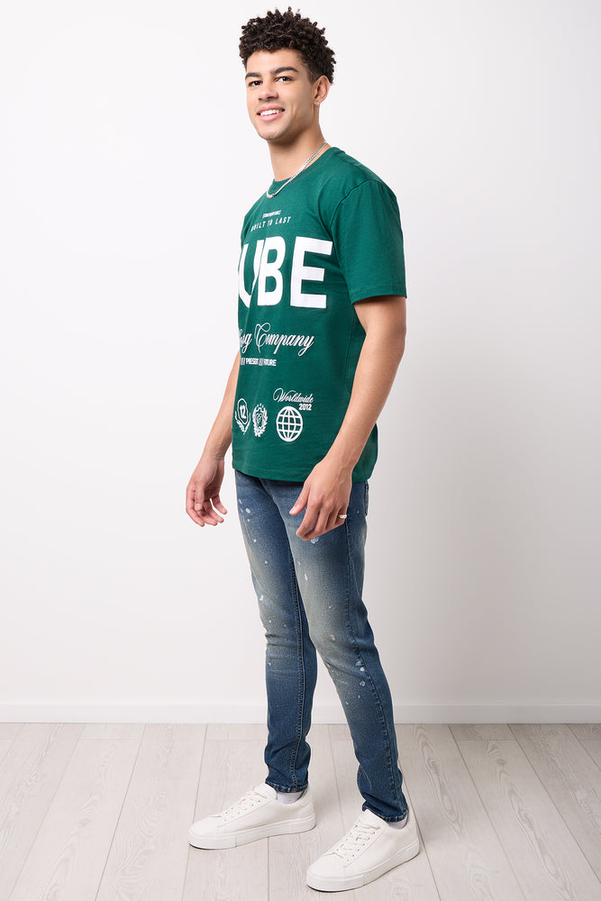 Forest Green Graphic Print T-Shirt (1)