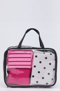 Clear 3 Piece Toiletry Bag Set