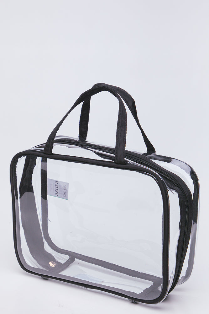 Clear 3 Piece Toiletry Bag Set (3)