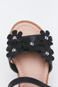Black Floral Strappy Sandals (4)