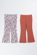 2 Pack Ribbed Flare Pants