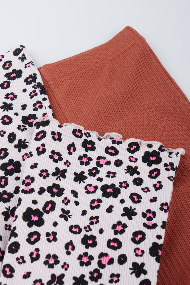 2 Pack Ribbed Flare Pants (1)