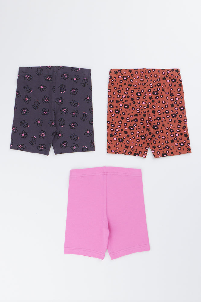 3 Pack Animal Print Shorts (2)