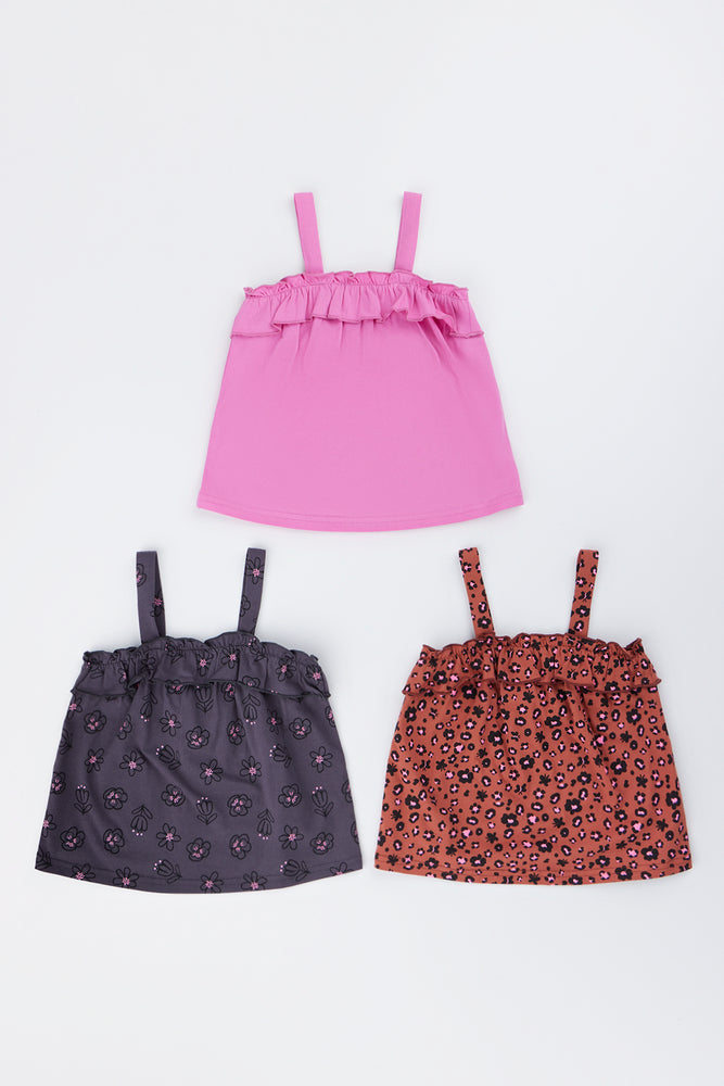 3 Pack Animal Print Vests