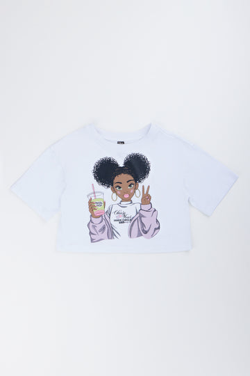 White Matcha Graphic Boxy T-Shirt