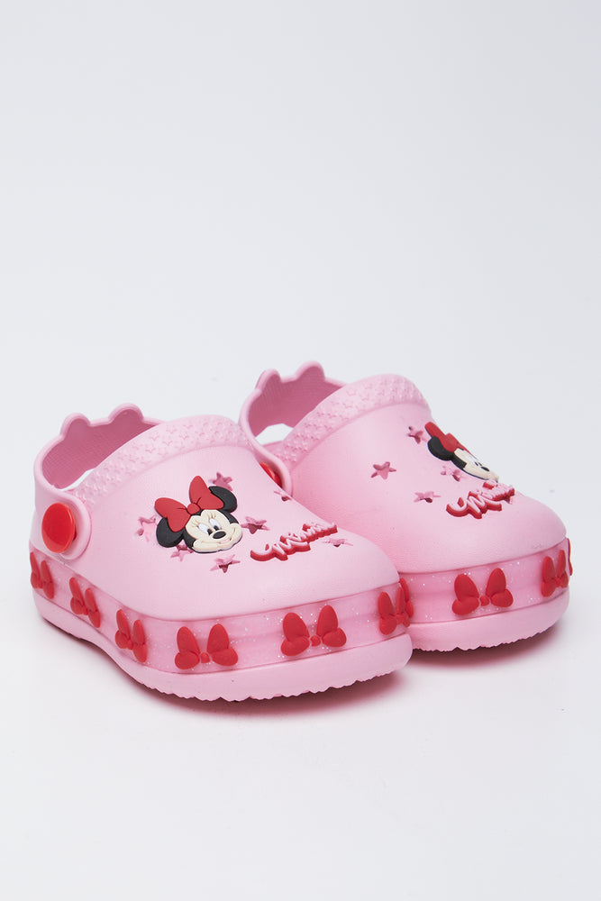 Pink Minnie Mouse Light Up Clogs