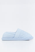 Light Blue Star Quilted Slippers (1)
