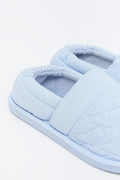 Light Blue Star Quilted Slippers (3)