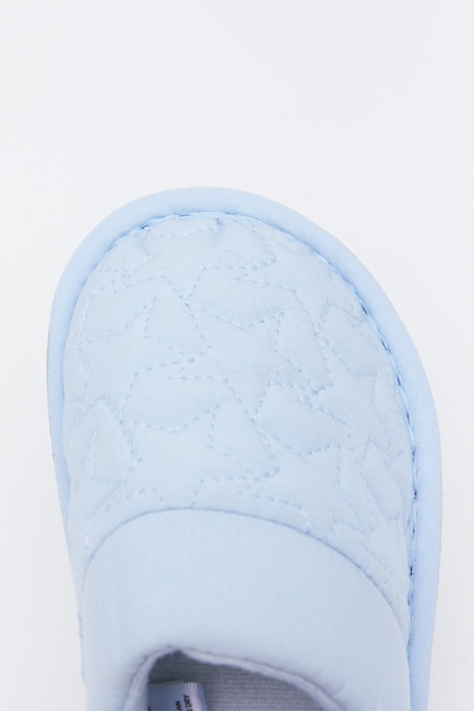 Light Blue Star Quilted Slippers (4)