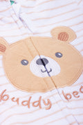 White Stripe Buddy Bear Jumpsuit (1)