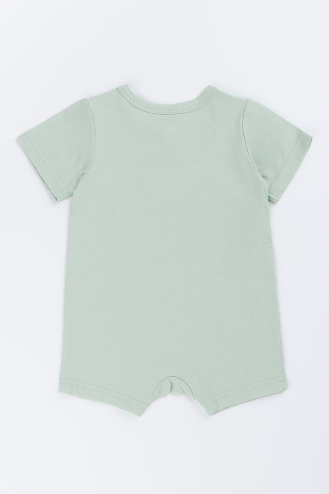 Sage Green Buddy Bear Romper (2)