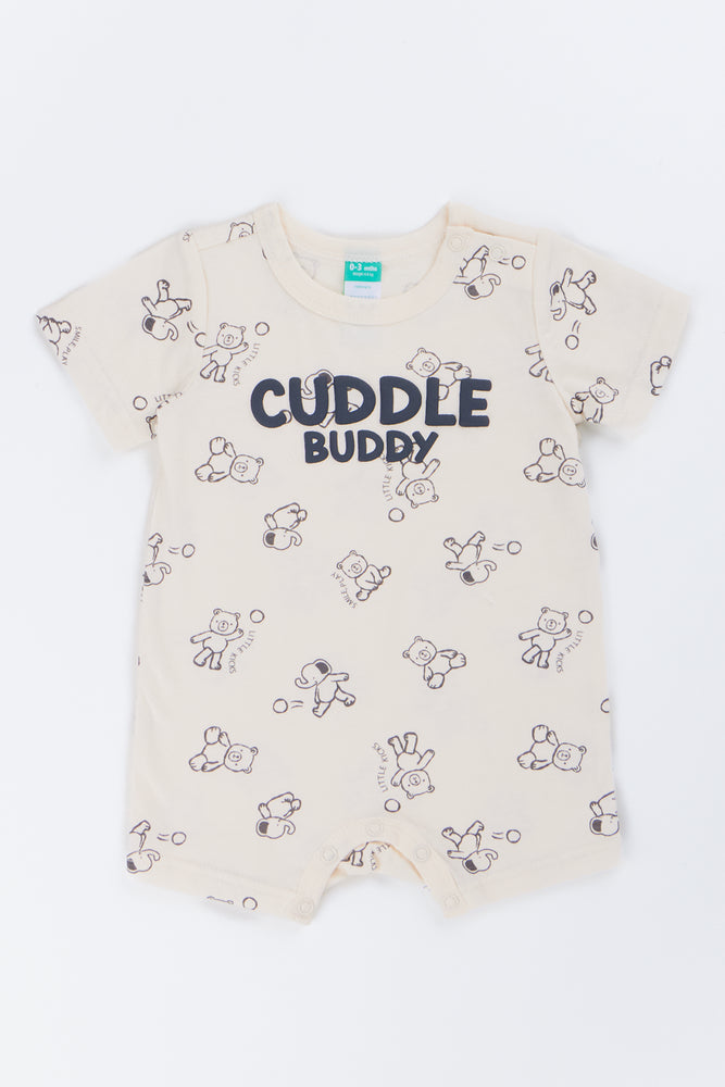 Cream Cuddly Buddy Bear Romper