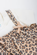 White Leopard Print Dungaree Set (1)