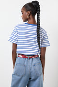 Blue Striped Regular Crewneck T-Shirt (2)