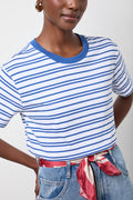 Blue Striped Regular Crewneck T-Shirt (3)