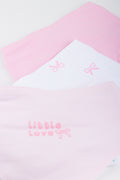 3 Pack Pink Bow Bandana Bibs (1)