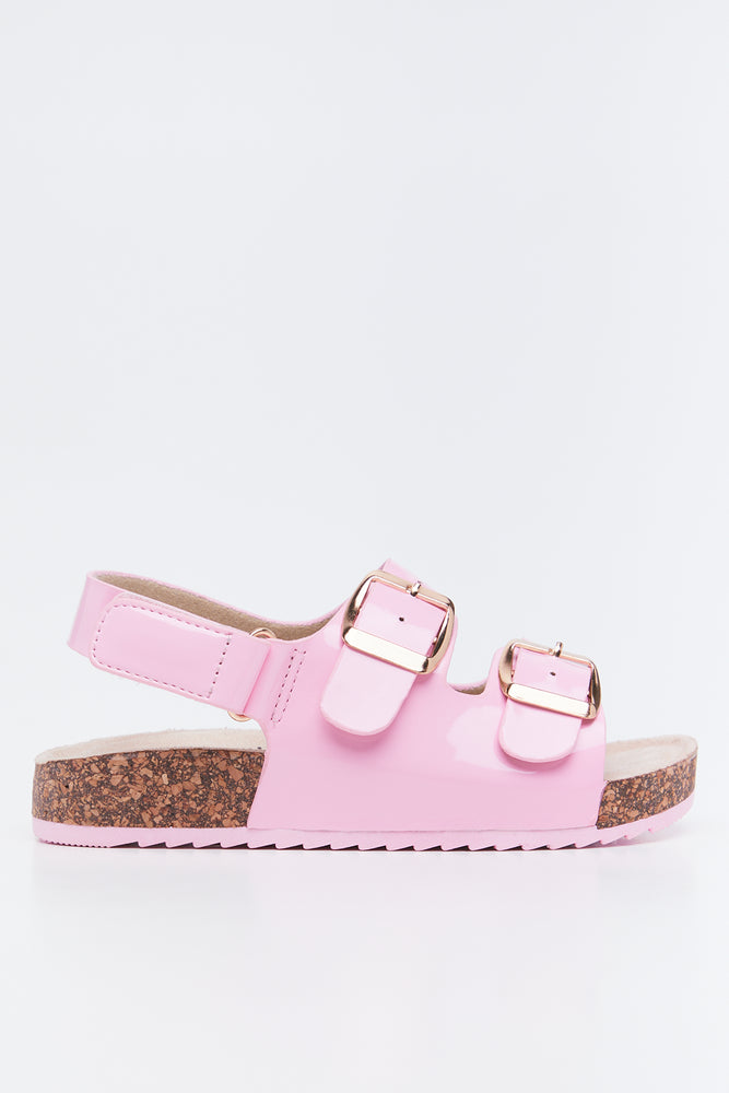 Pink Double Buckle Sandals (1)