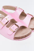 Pink Double Buckle Sandals (2)
