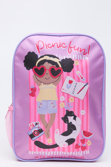 Lilac Graphic Picnic Backpack