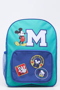 Green Mickey Mouse Front Pocket Backpack