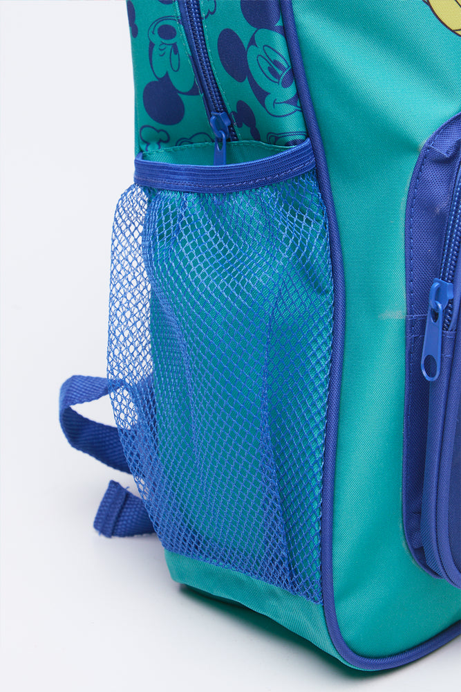 Green Mickey Mouse Front Pocket Backpack (4)