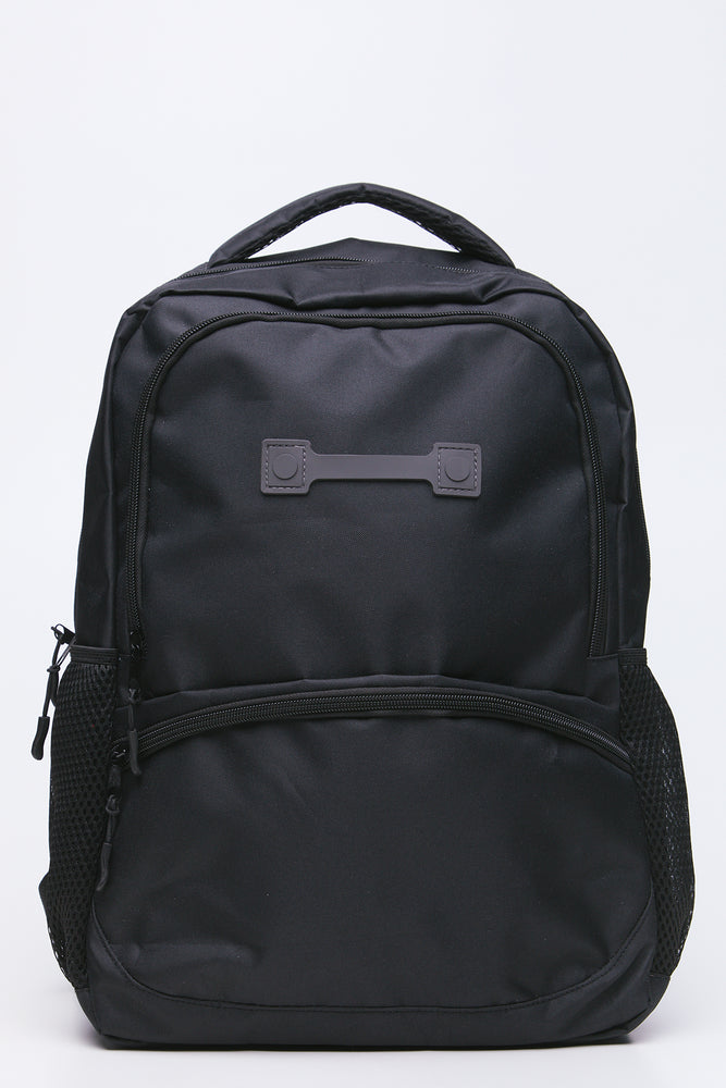 Black Double Zip Backpack