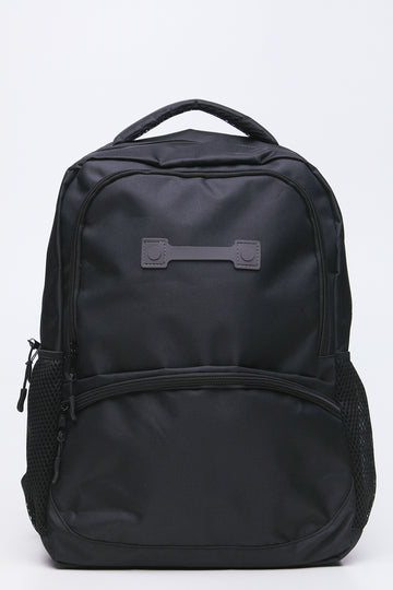 Black Double Zip Backpack