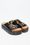 Platform Double Buckle Sandals