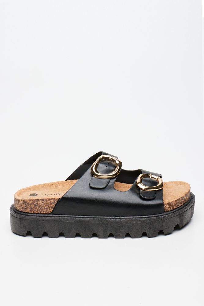 Platform Double Buckle Sandals (1)
