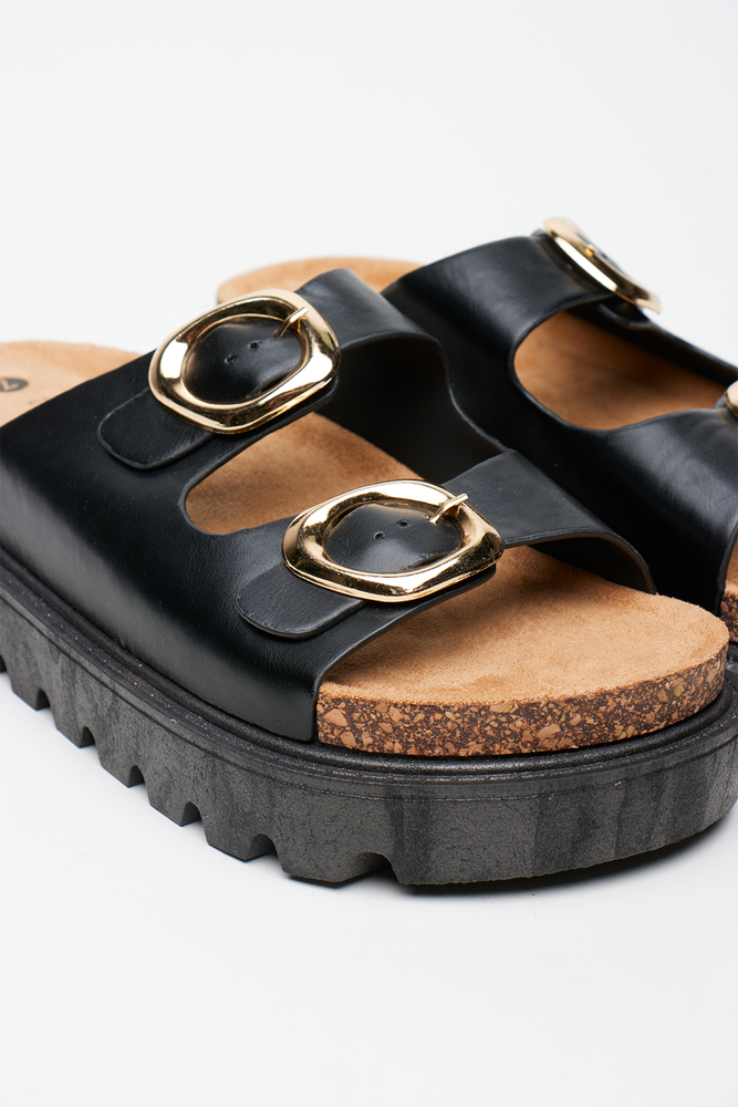 Platform Double Buckle Sandals (2)