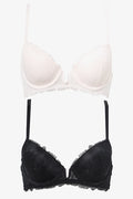2 Pack Lace Balconette Bras