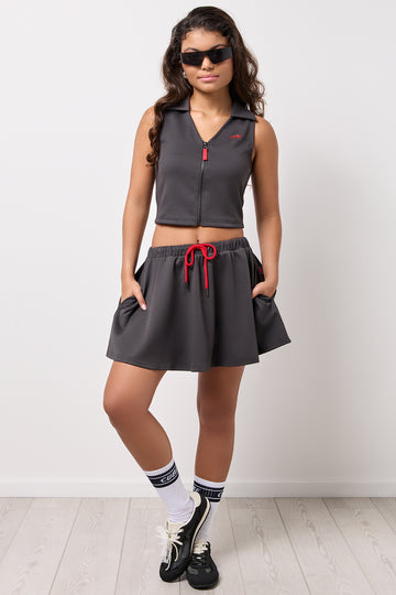 Charcoal Scuba Skort