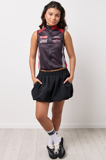 Black Voluminous Bubble Skirt