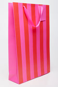 Pink Extra Large Striped Gift Bag (1)