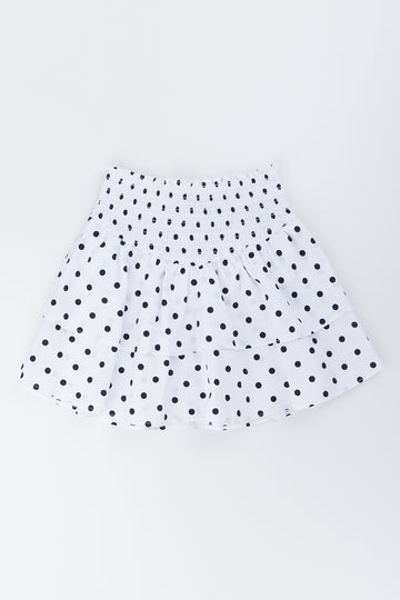 White & Black Polka Dot Ra-Ra Skirt