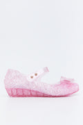 Pink Glitter Barbie Jelly Shoes (1)