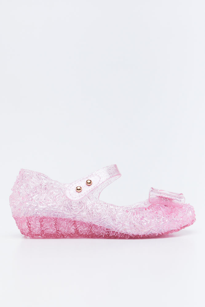 Pink Glitter Barbie Jelly Shoes (1)