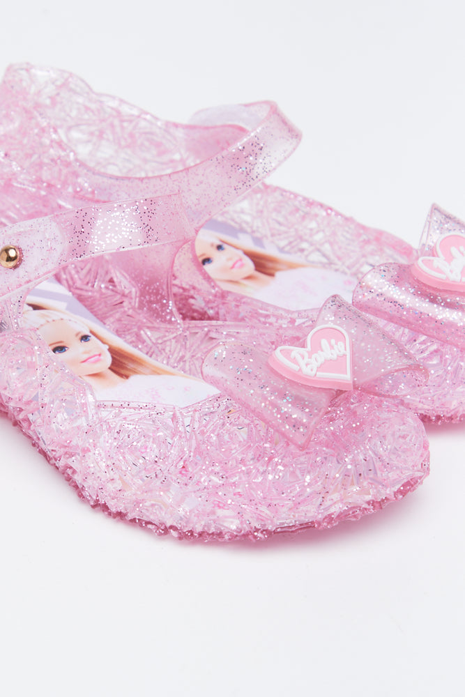 Pink Glitter Barbie Jelly Shoes (2)