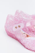 Pink Glitter Barbie Jelly Shoes (3)