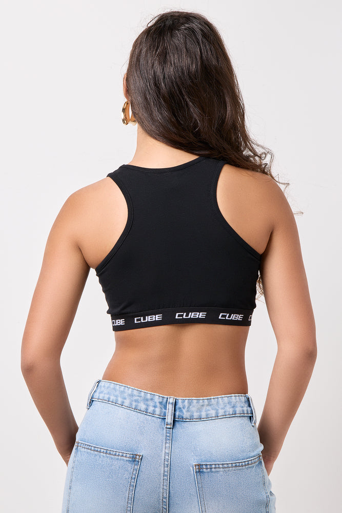 Black Piping Detail Bralette (2)