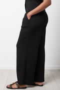 Black Crinkle Knit Pants (1)