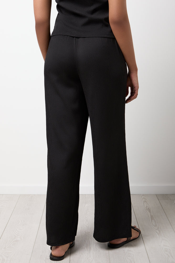 Black Crinkle Knit Pants (2)