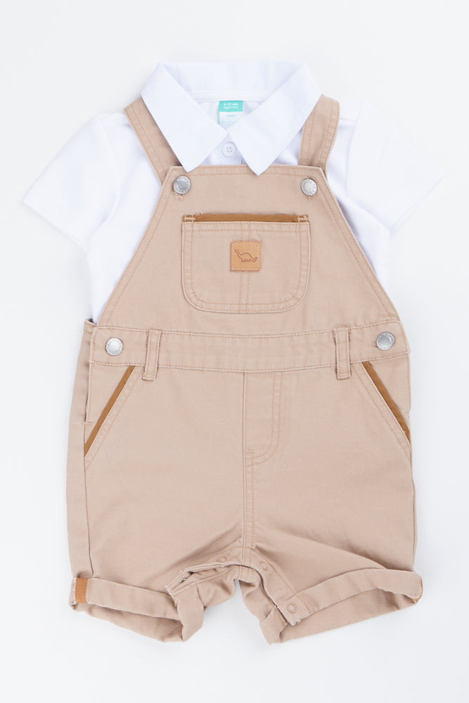 Stone Twill Dungaree and Golfer Set