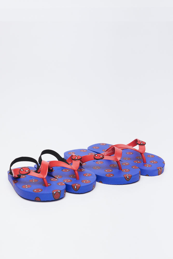 Red Spider-Man Printed Flip Flops