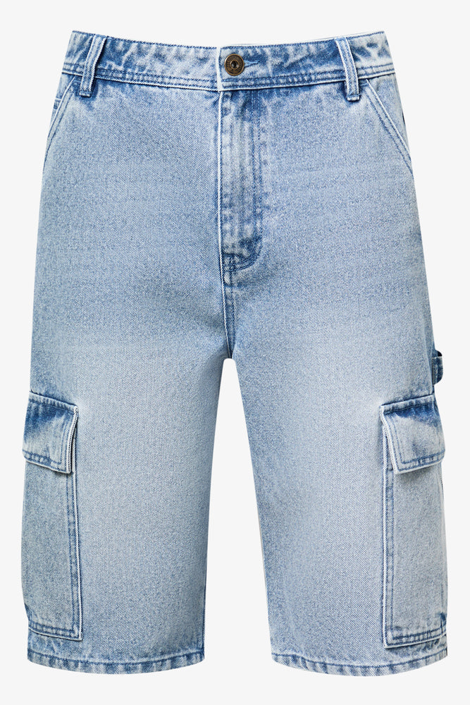 Denim Utility Cargo Shorts