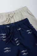 2 Pack Navy & Stone Shorts (1)